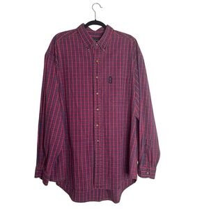 Vintage Abercrombie & Fitch Flannel Shirt Mens XL Red‎ Plaid Thick 90s